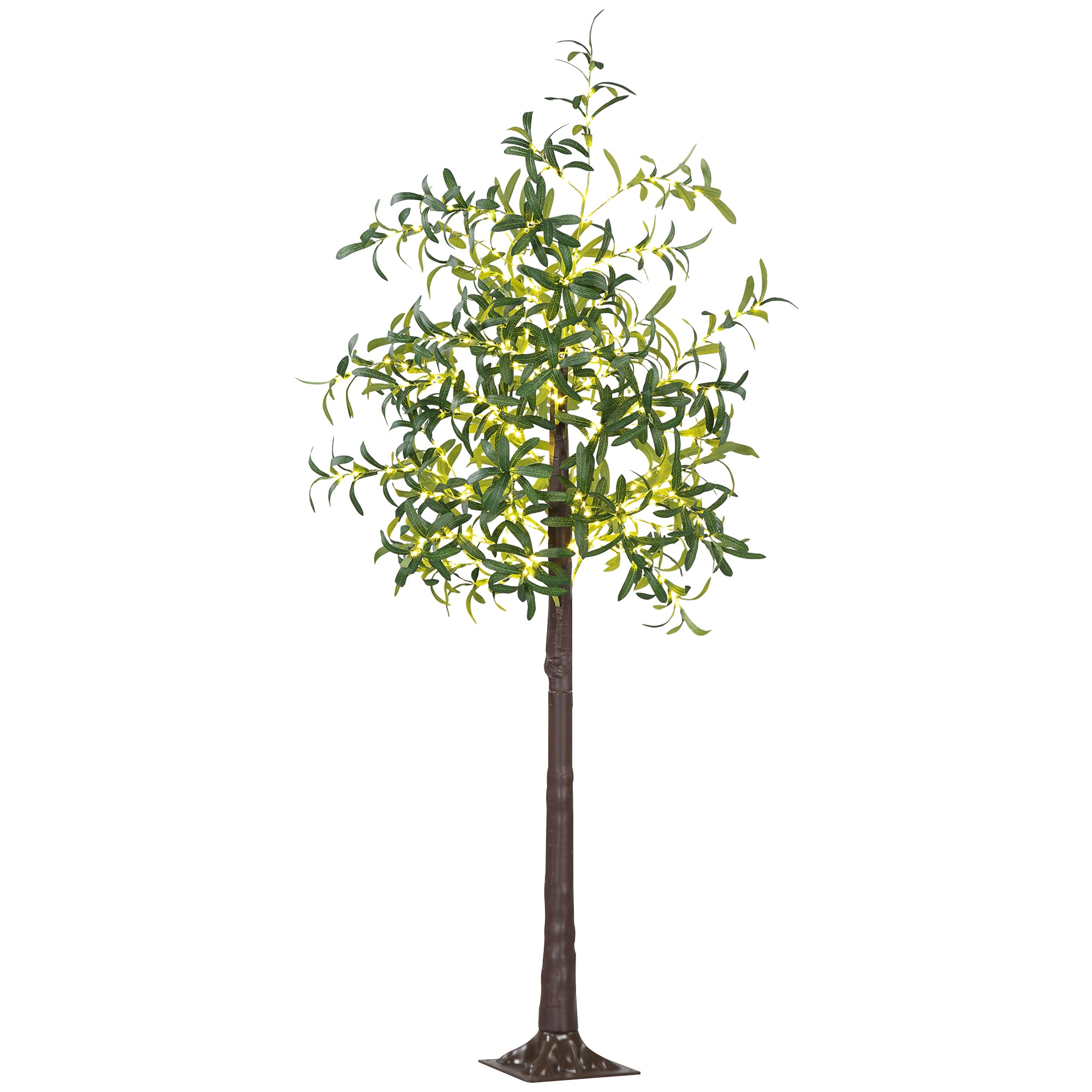 6ft LED Olive Tree with 300 Warm White Lights, Light up Olive Tree for Indoor, Home, Party, Wedding, Christmas, Green Artificial Tree Light   at Gallery Canada