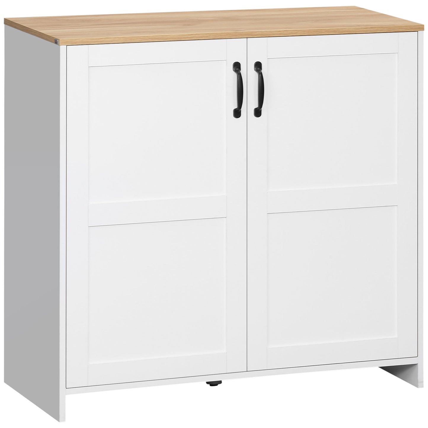 Kitchen Buffet Storage with 2 Doors and 2 Adjustable Shelves 90 x 39.5 x 88 cm White Storage Cabinets   at Gallery Canada