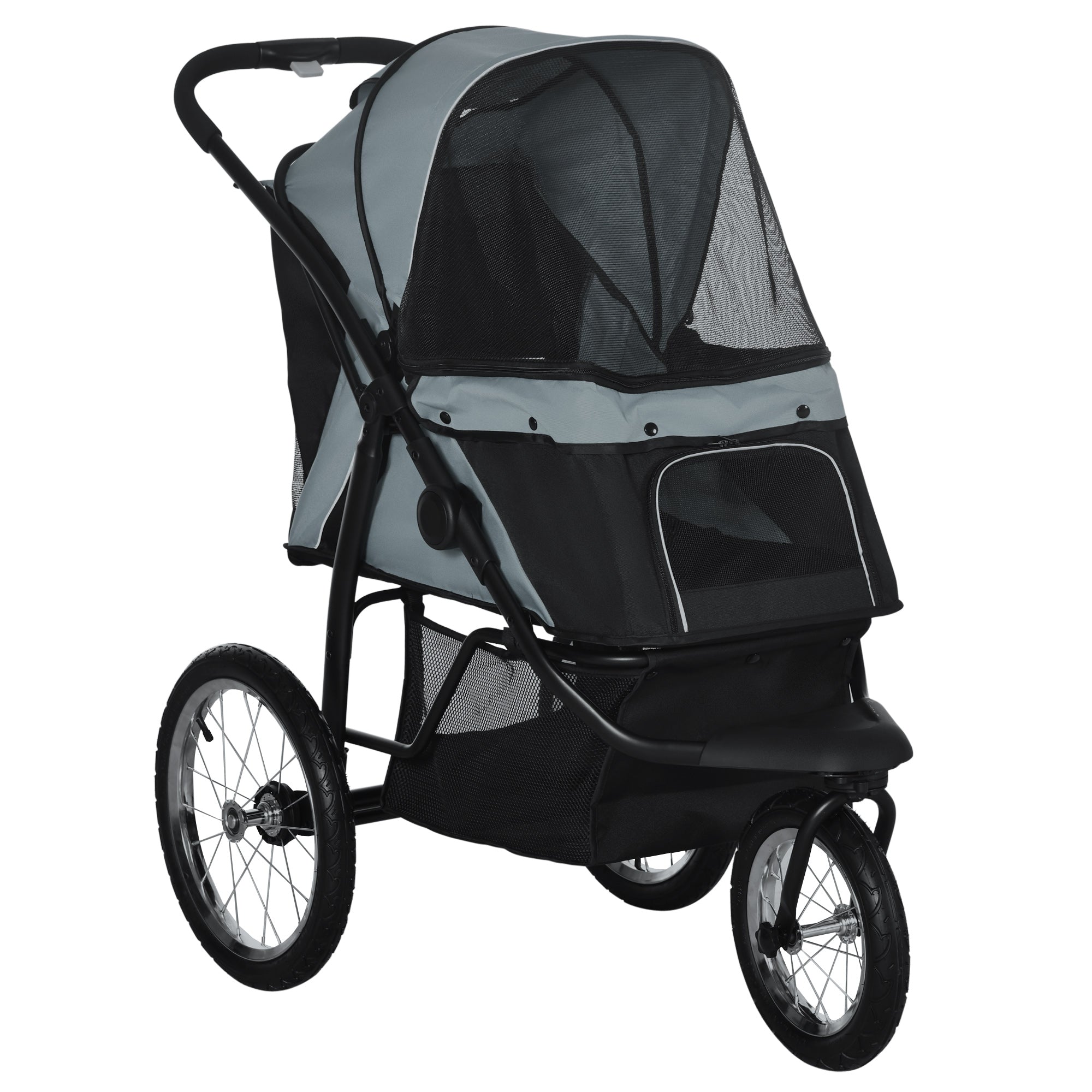 3 Big Wheels Pet Stroller for Small, Medium Dogs, Cat Stroller Travel Folding Carrier with Adjustable Canopy, Black Dog Bike Trailers & Strollers at Gallery Canada