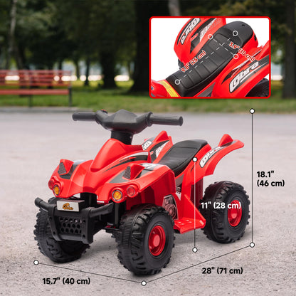 6V Kids ATV Quad w/ Music, Forward, for 2-6 Years, Red Electric Toy Cars   at Gallery Canada