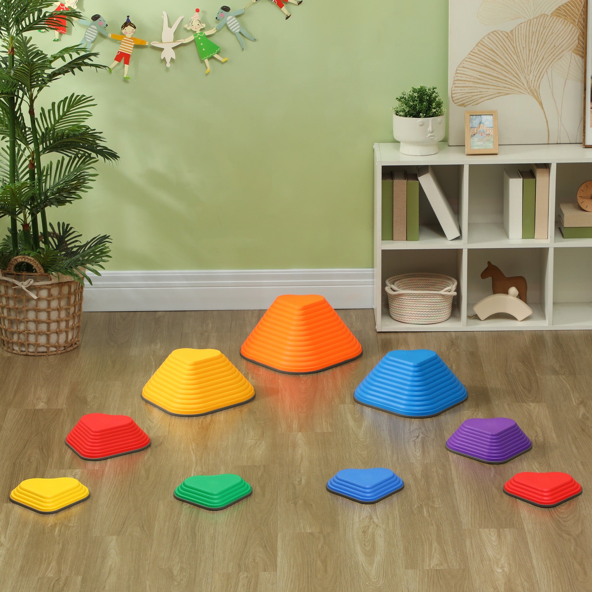 9PCs Non-Slip Stackable Kids Stepping Stones, Heart-Shaped Gym Sets & Swings at Gallery Canada