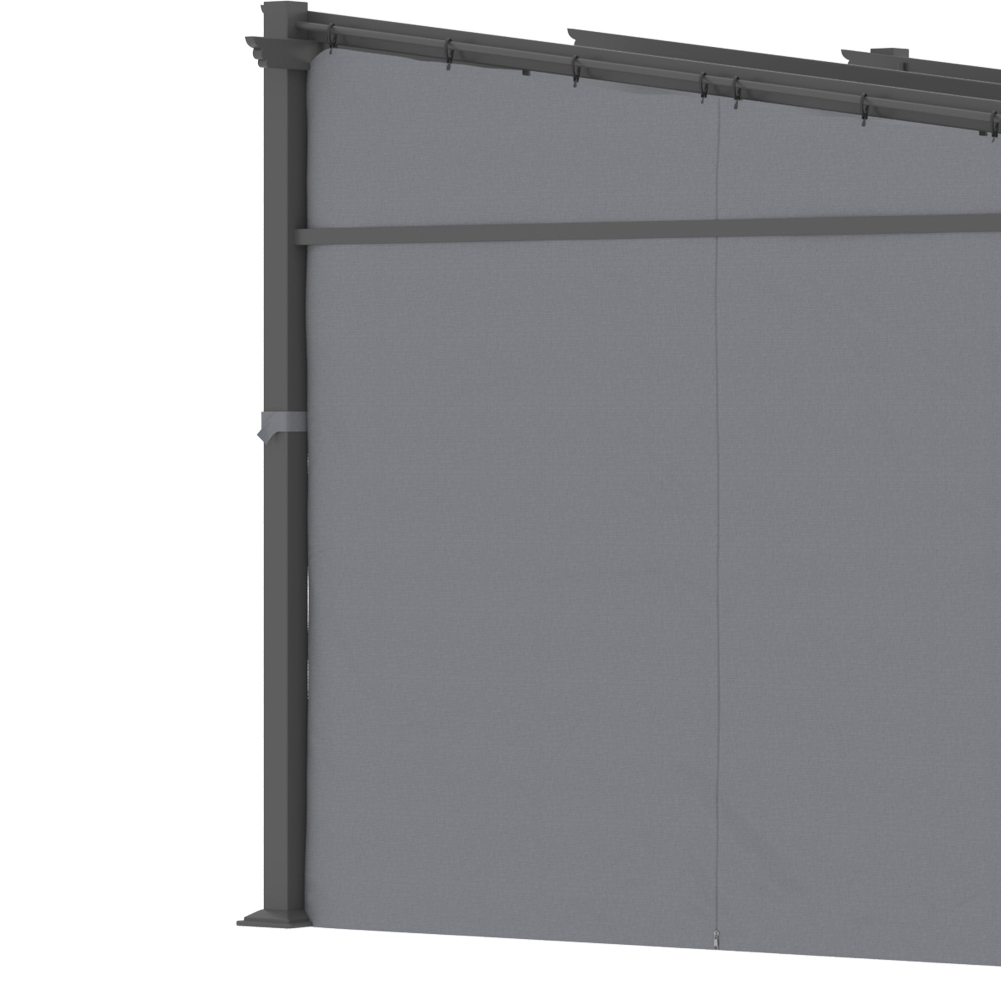Metal Pergola with Sliding Roof Canopy, Retractable Pergola Canopy, 10' x 10', Dark Grey Pergolas at Gallery Canada