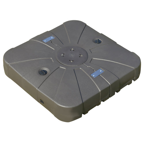 Square Cantilever Patio Umbrella Base Water or Sand Filled with Wheels Crossbar Heavy-Duty Umbrella Stand Coffee