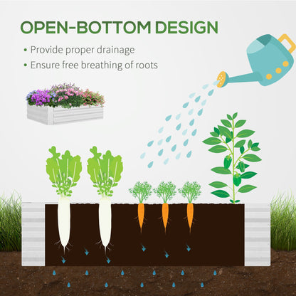 Steel Outdoor Raised Garden Bed with Greenhouse,Cover, Roll Up Door, Dual Use, 50"x37.4"x36.2", Clear Mini Greenhouses   at Gallery Canada