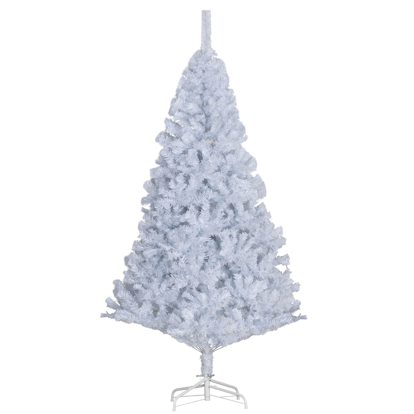 6ft White Christmas Tree Artificial Christmas Tree with 928 Branch Tips and Metal Stand White Christmas Trees   at Gallery Canada