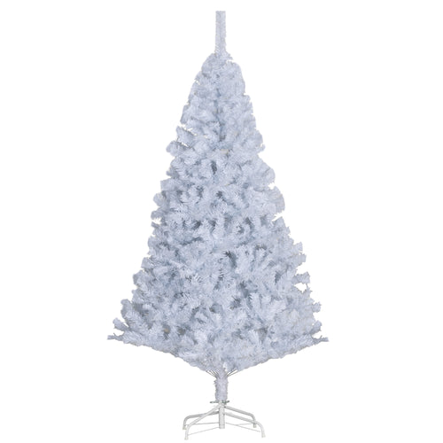 6ft White Christmas Tree Artificial Christmas Tree with 928 Branch Tips and Metal Stand