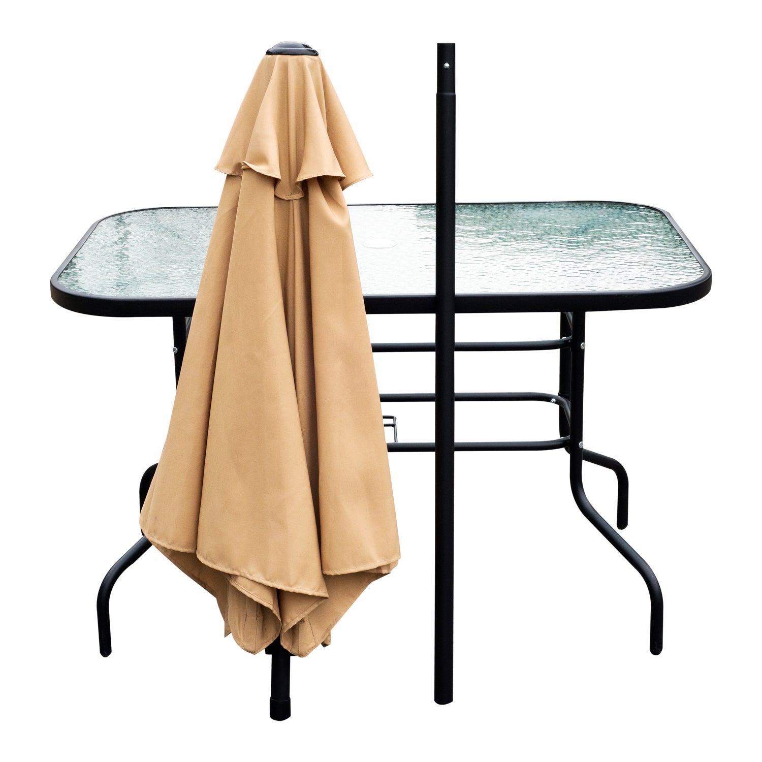 8 PCS Folding Patio Dining Set, Outdoor Bistro Set for 6, 47
