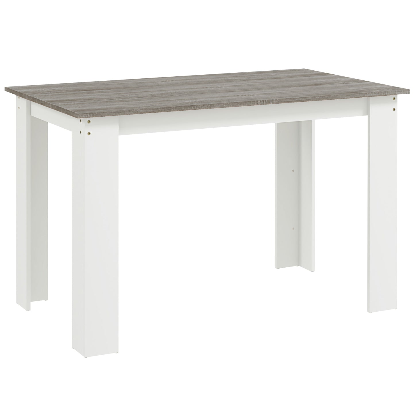 Kitchen Table for 4-6 People, Dining Table with Veneered Top for Dining Room, Grey Dining Tables   at Gallery Canada