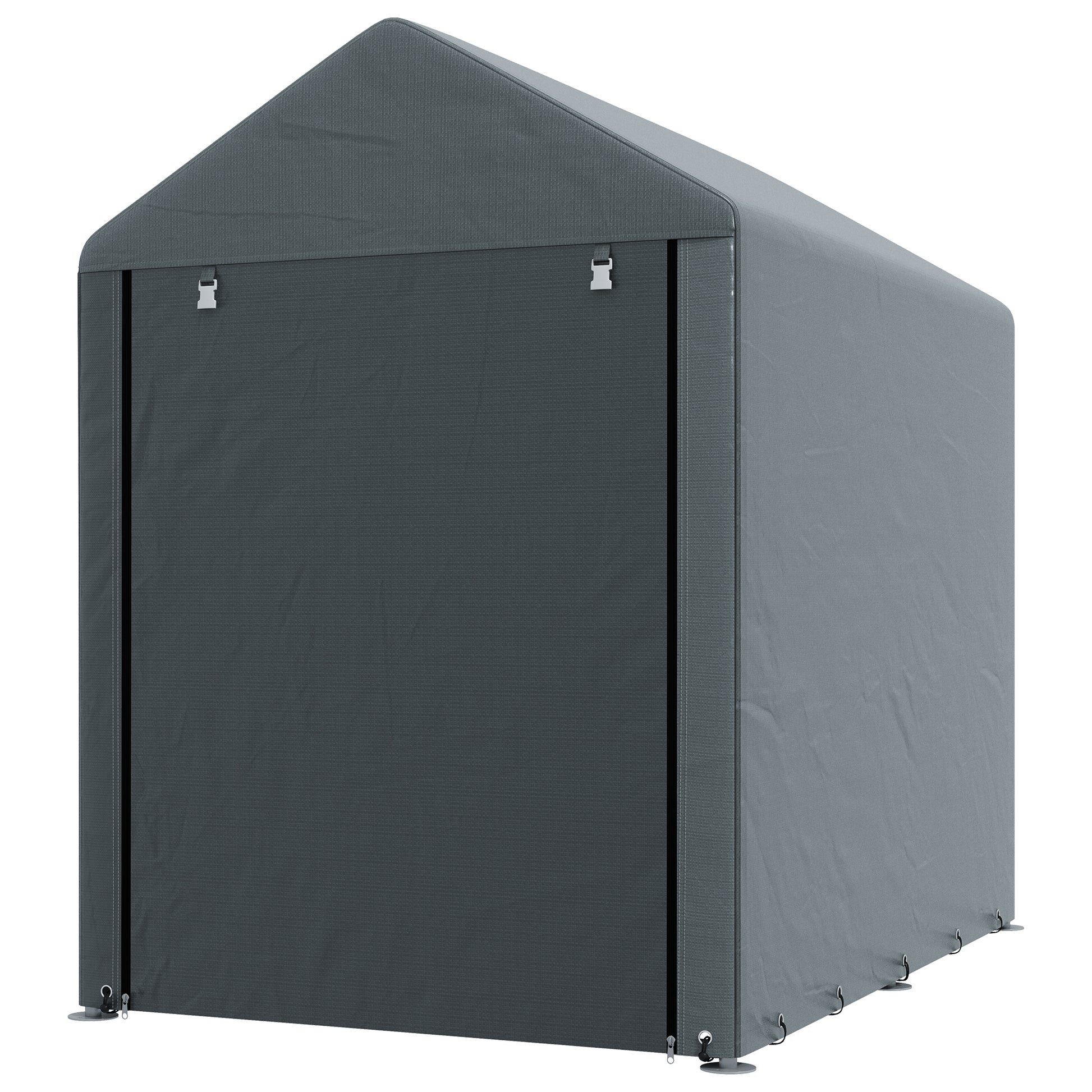 4 x 6ft Outdoor Storage Shed Tent, Portable Shed with Roll-up Door for Motorcycle, Bike, Garden Tools Sheds   at Gallery Canada