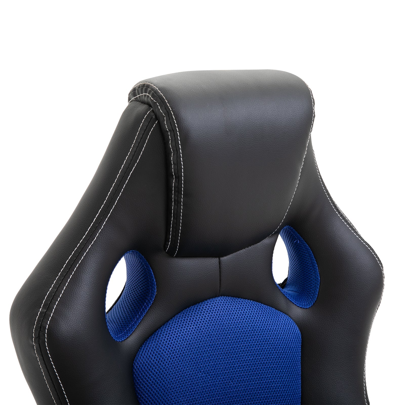 PU Leather Gaming Chair High Back Office Chair with Adjustable Height, Computer Gamer Chair, Blue Video Game Chairs   at Gallery Canada