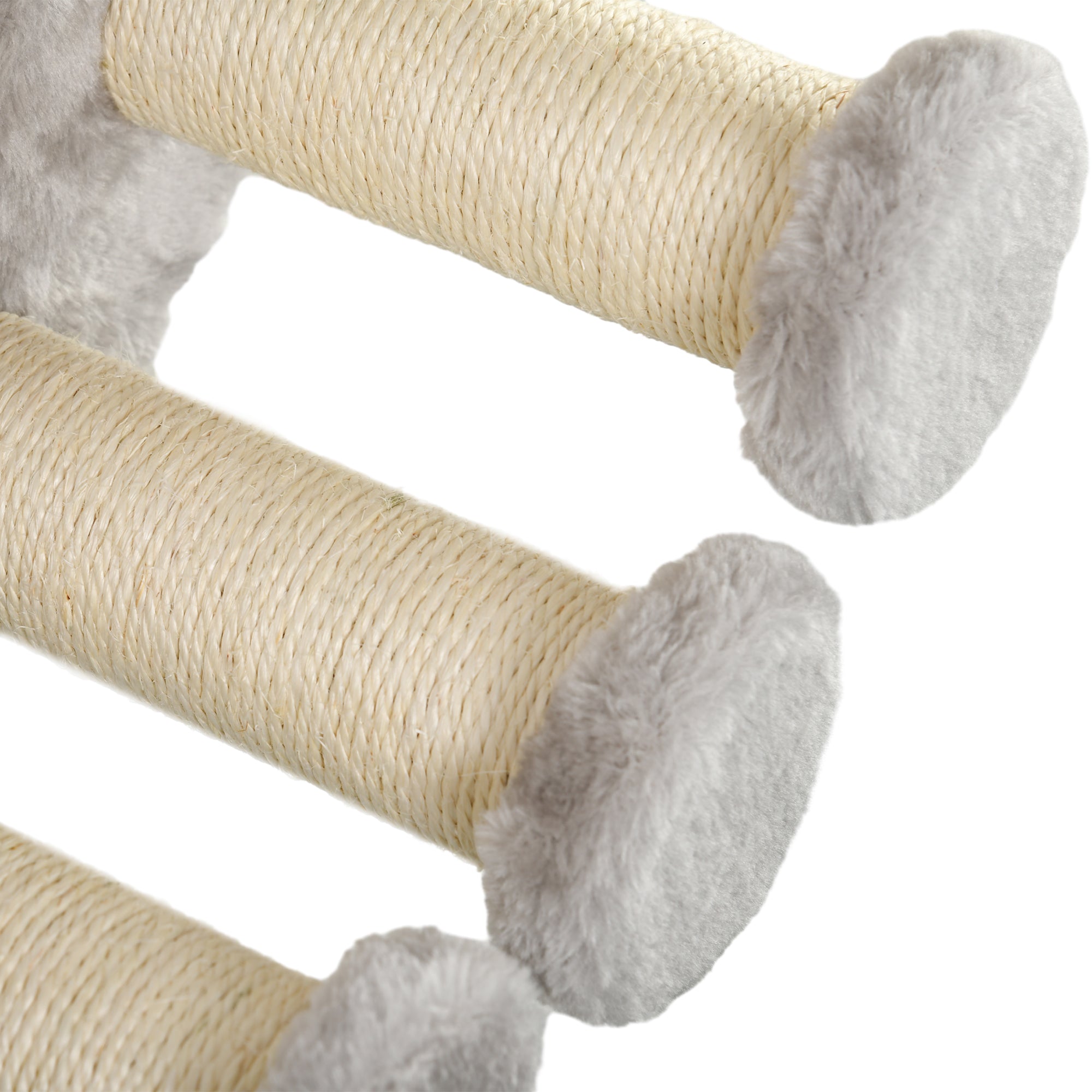 4Pcs Cat Wall Shelf with Scratching Post, Cat Wall Shelves for Relaxing, Climbing, Cat Wall With Soft Ladder, Hammock, Play Balls, Grey Cat Climbing Wall at Gallery Canada