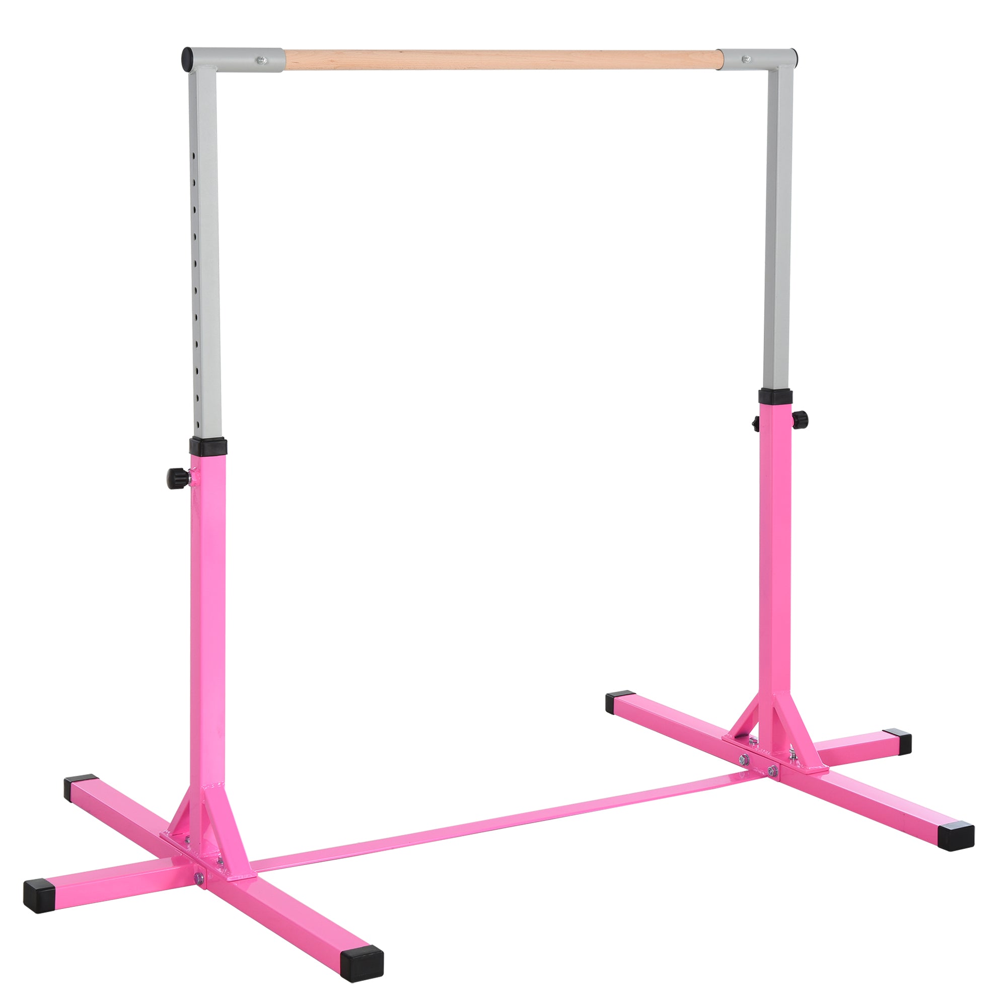 Professional Gymnastics Bar for Kids, Toddler Home Gymnastics Equipment with 13-level Adjustable Height, Pink Baby Gym & Playmats Pink at Gallery Canada