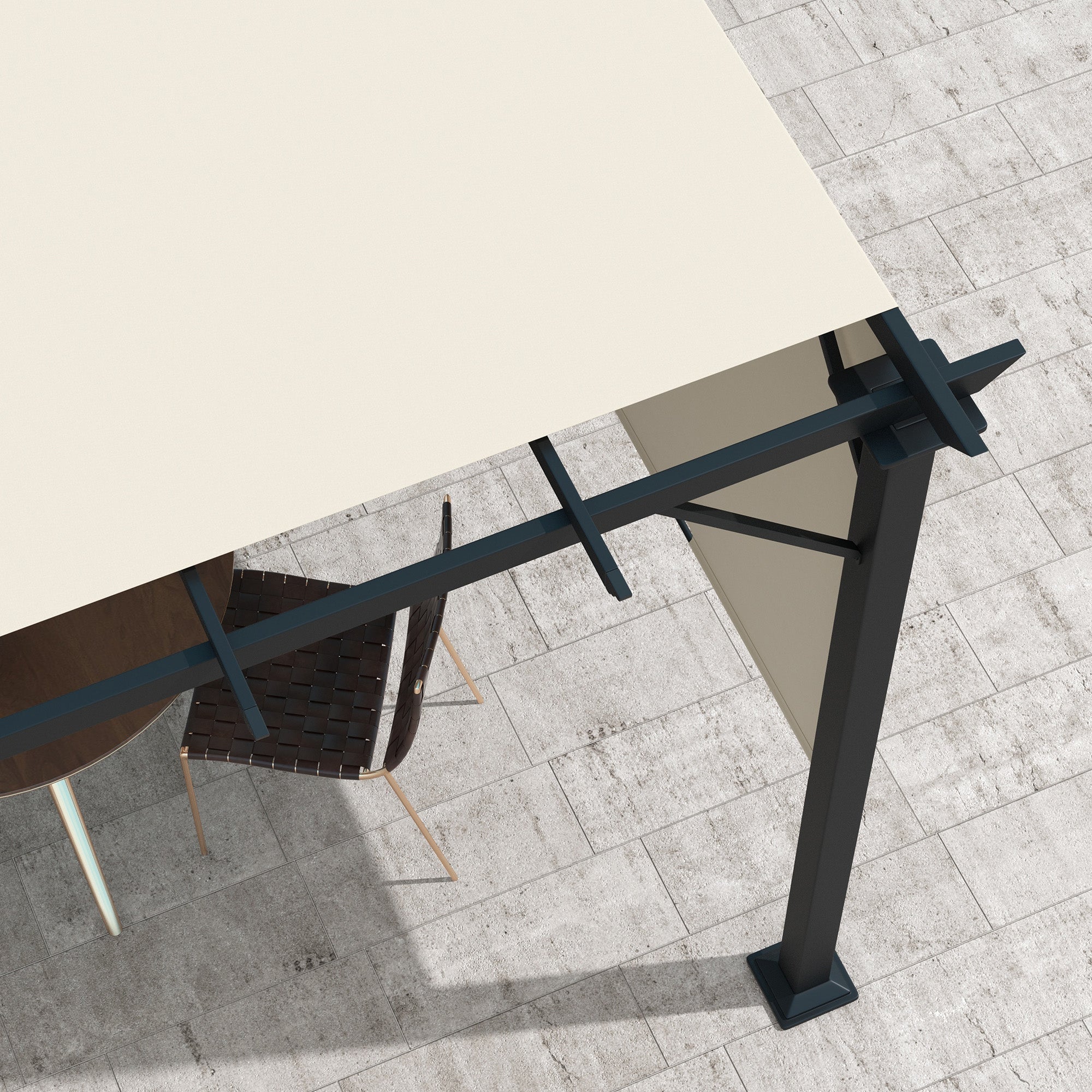 10' x 10' Retractable Pergola Canopy for Backyard, Beige Pergolas at Gallery Canada