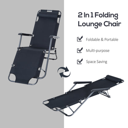 Adjustable Zero Gravity Recliner with Headrest and Storage Pocket, Black Lounger Chairs   at Gallery Canada