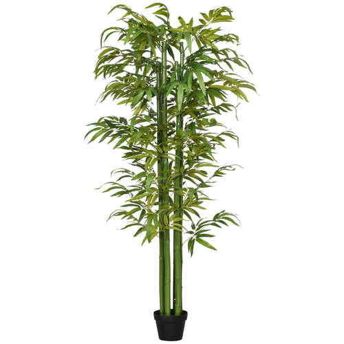 Artificial Tree Bamboo Tree Fake Plants in Pot for Home Office Living Room Decor, 7