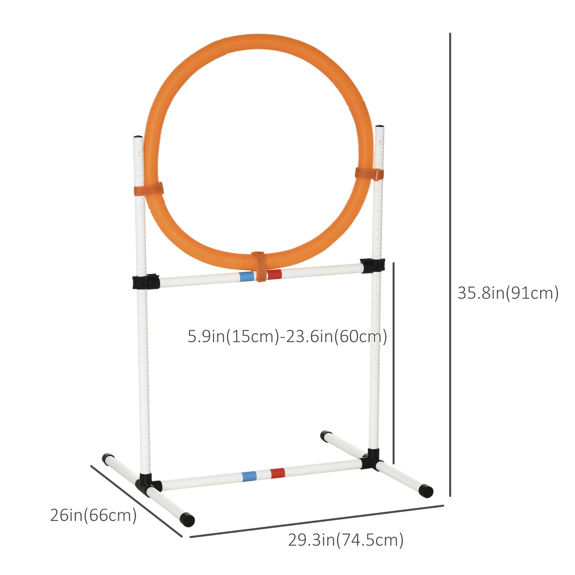 2-in-1 Dog Obstacle Training Agility Equipment Tire Jump Ring/Hurdle Bar with a Simple &; Easy Setup &; Storage Bag Dog Agility Training Equipment at Gallery Canada