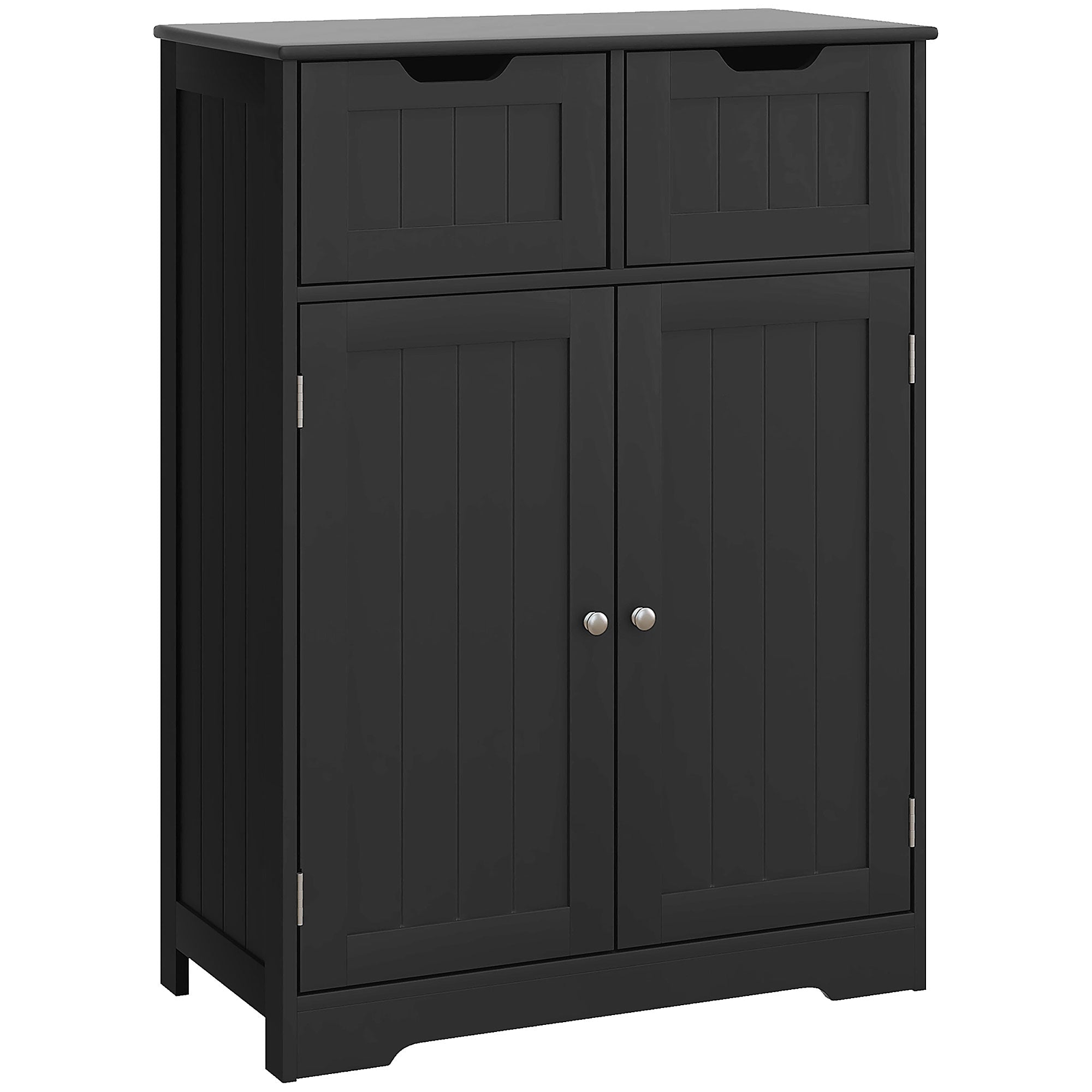 Bathroom Cabinet, Bathroom Storage Cabinet with 2 Drawers, Adjustable Shelf for Living Room, Entryway, Black Bathroom Cabinets   at Gallery Canada