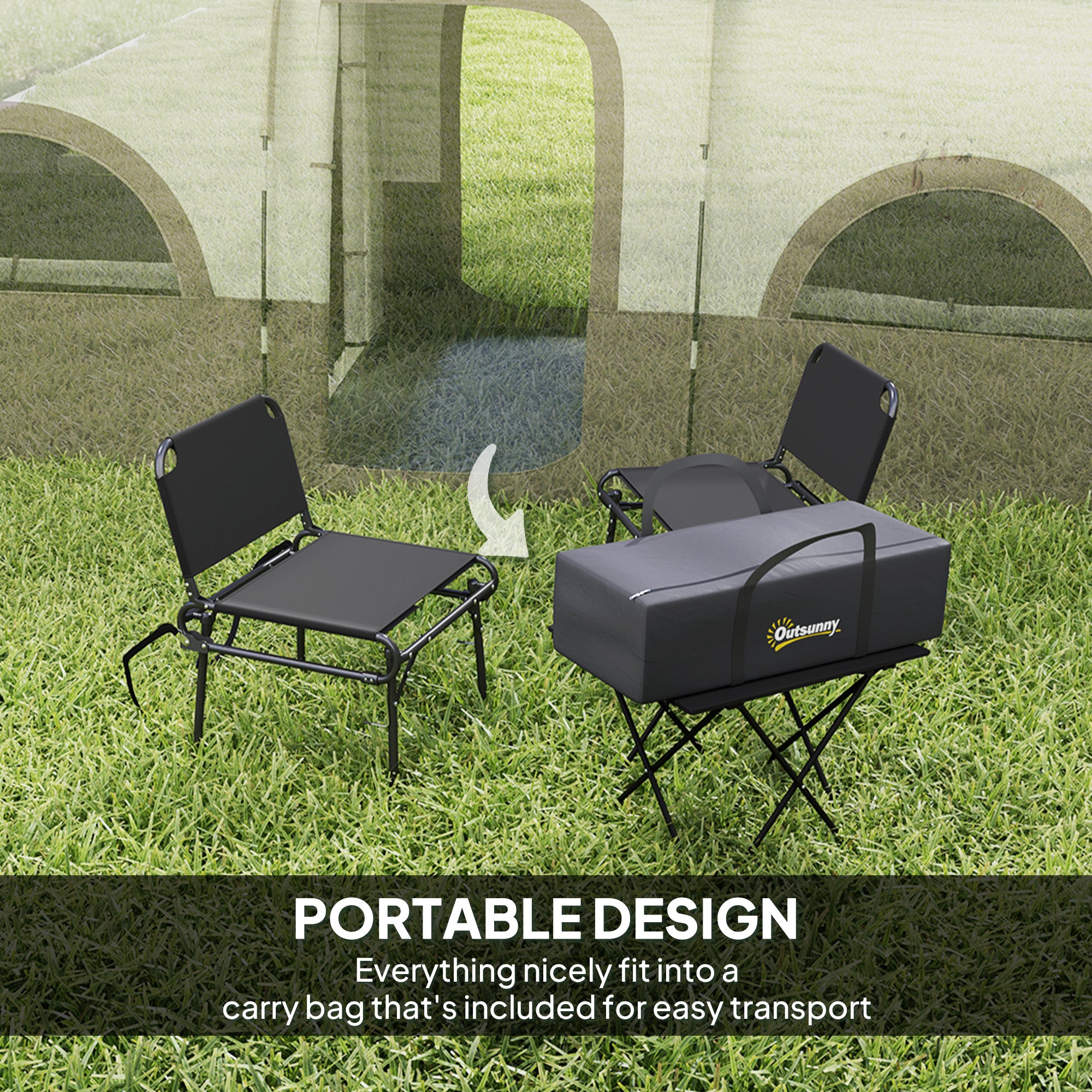 4-6 Person Camping Tent, 3 Room Cabin Tent, 3000mm Waterproof and UPF30+ with Sewn in Groundsheet and Carry Bag, Khaki Camping Tents at Gallery Canada