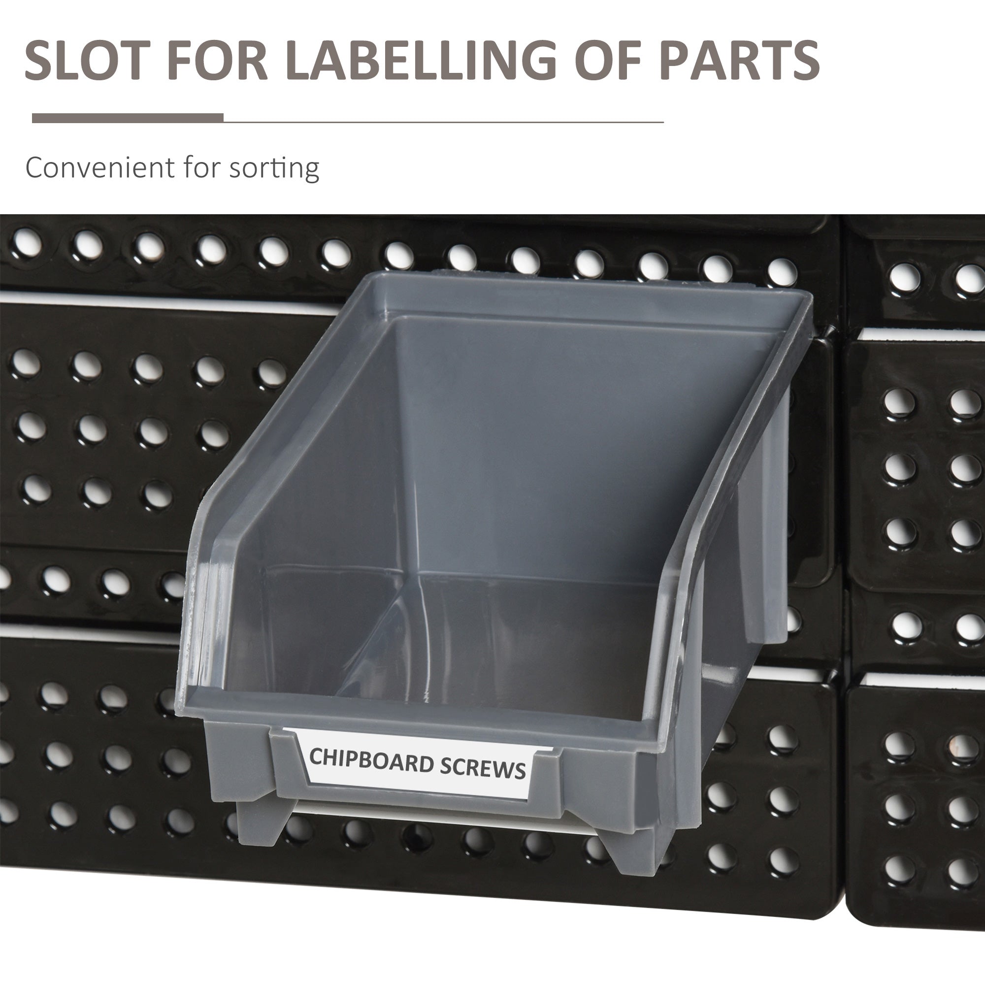 Wall Mounted Storage Bin Rack Tool Organizer with 30 Bins, Pegboard for Garage Workshops Red Tool Organizers at Gallery Canada