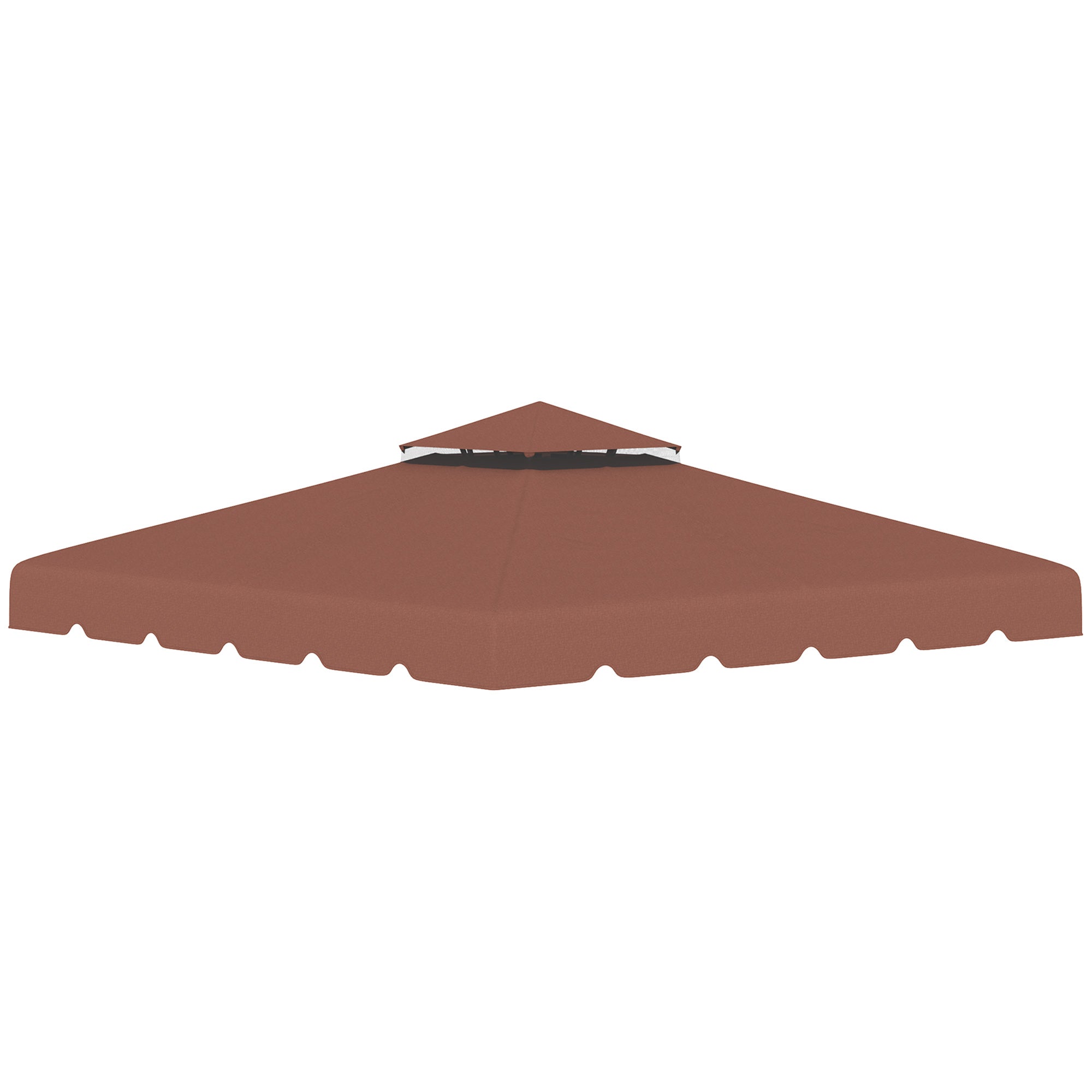 9.8' x 9.8' Gazebo Replacement Canopy, Gazebo Top Cover with Double Vented Roof for Garden Patio Outdoor TOP ONLY, Coffee Gazebo Canopy Replacement at Gallery Canada