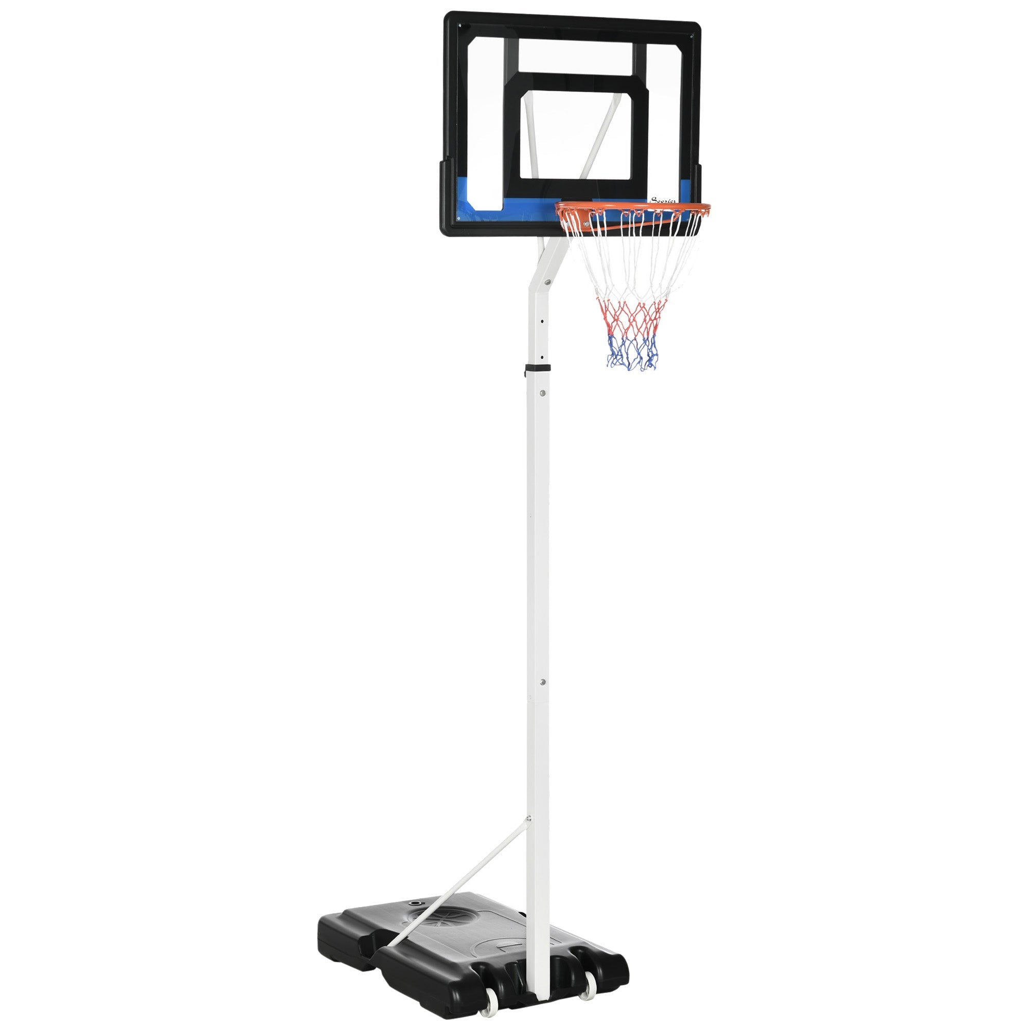 Adjustable Basketball Hoop and Basketball Stand w/ Sturdy Backboard and Weighted Base, Portable on Wheels Basketball Multi Colour  at Gallery Canada