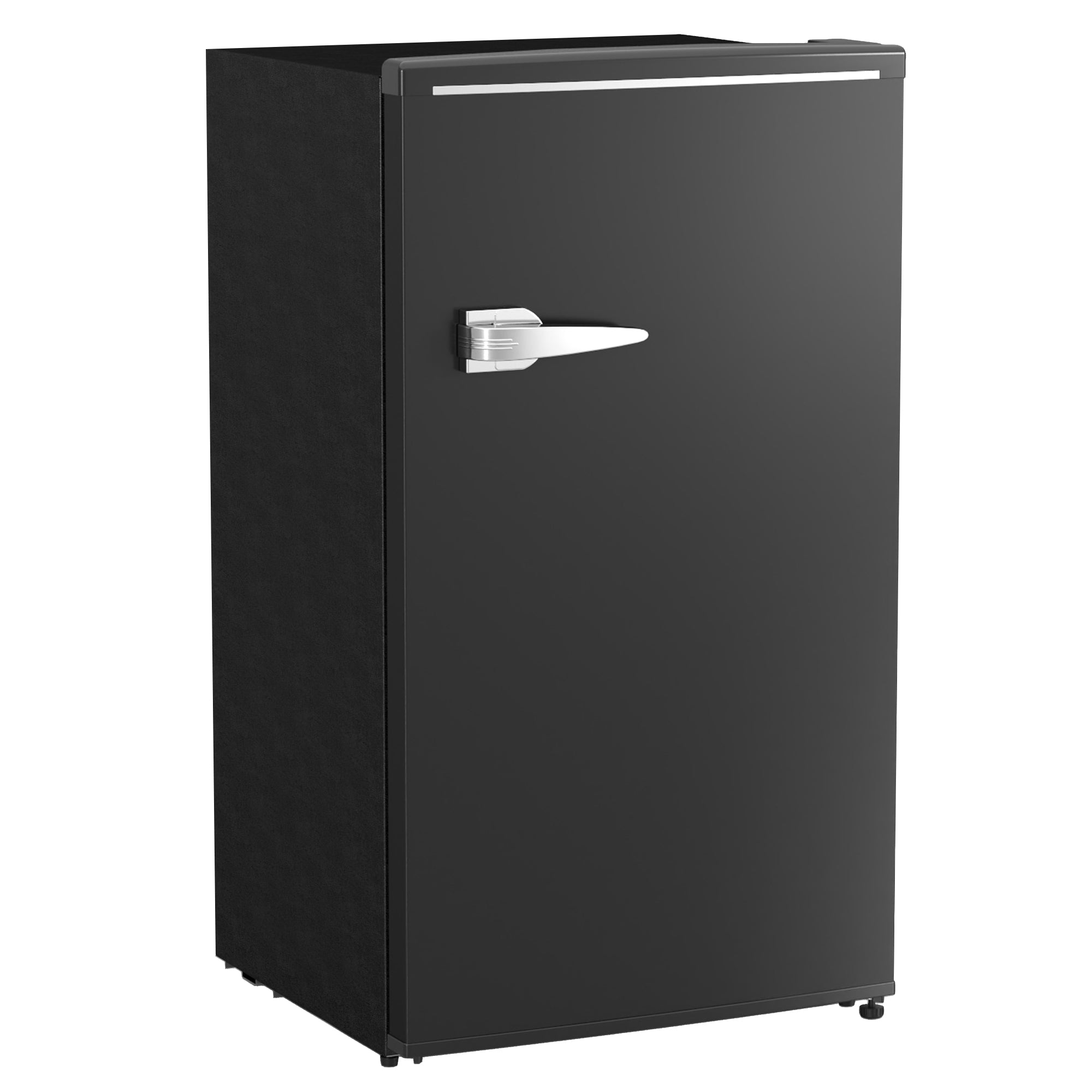 Retro Mini Fridge, 3.1 Cu. Ft Single Door Compact Refrigerator with Adjustable Thermostat, 2 Glass Shelves, Black Small Kitchen Appliances at Gallery Canada