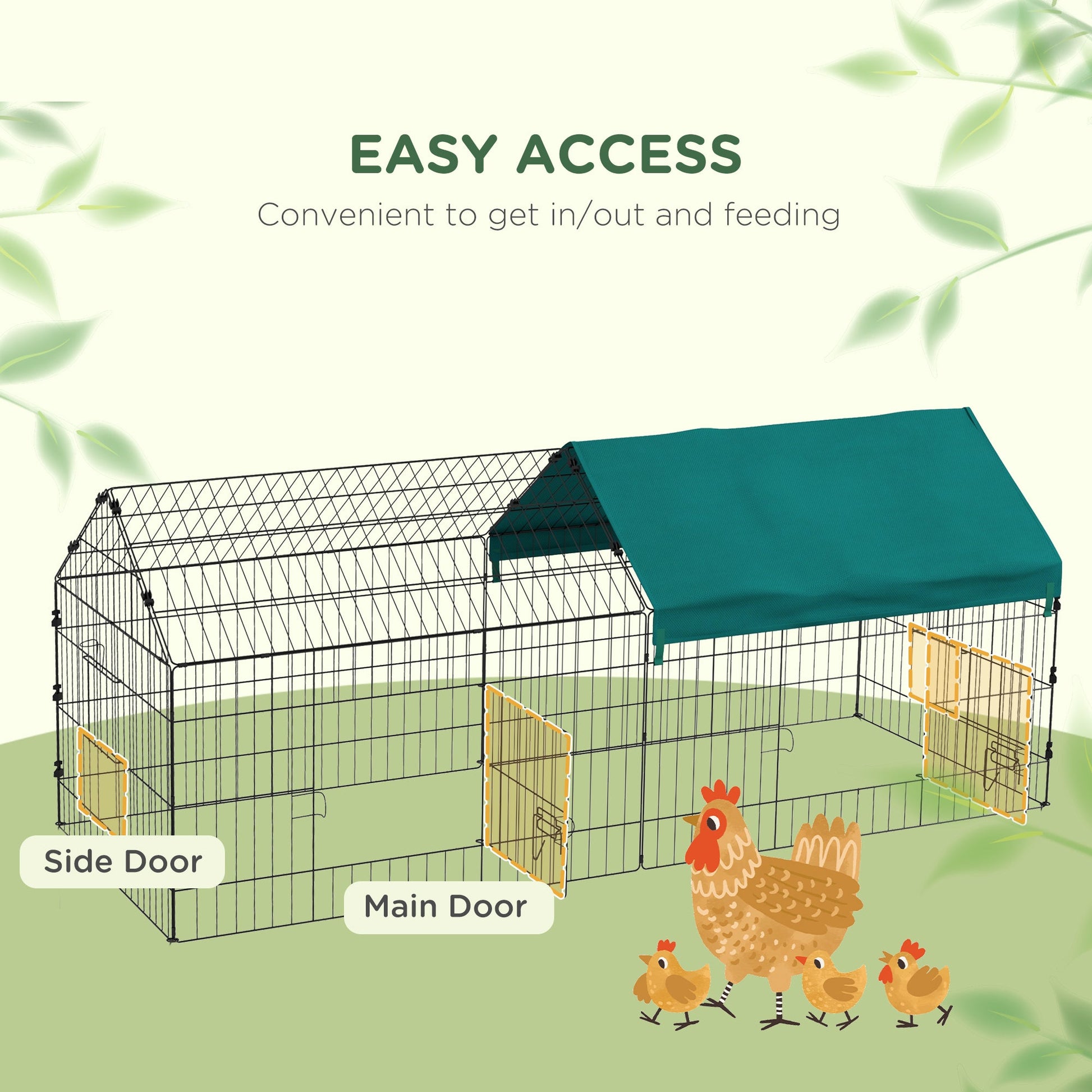 73" Small Animal Cage with Roof, Indoor/Outdoor Use, for Chicken, Rabbits, Chinchillas, Green Houses & Habitats   at Gallery Canada