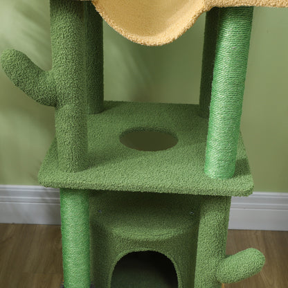 89"-100" Floor to Ceiling Cat Tree Cat Tower for Large Cats w/ Scratching Posts, Grooming Brush Post, Cat Condo, Green Floor to Ceiling Cat Trees   at Gallery Canada