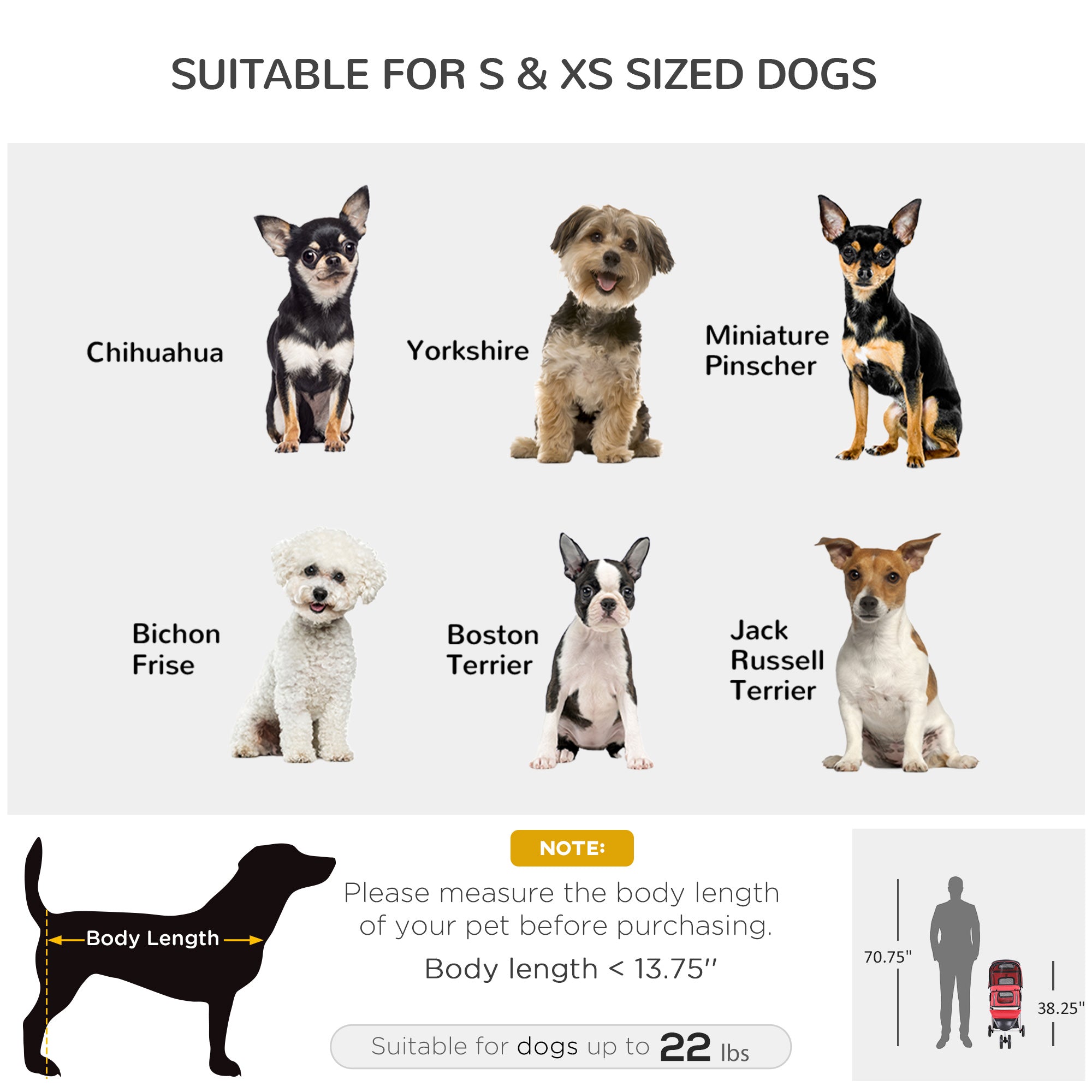 3 Wheels Foldable Dog Stroller with Storage Basket, Adjustable Canopy, Cupholder for Miniature and Small Dogs, Red Dog Bike Trailers & Strollers at Gallery Canada