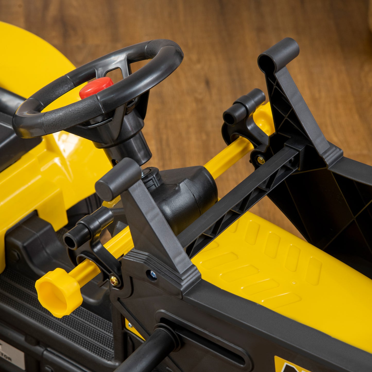 Front Loader Excavator Ride On Toy Pedal Control W/ 6 Wheels Controllable Bucket for 3-6 Years old Toy Excavators   at Gallery Canada