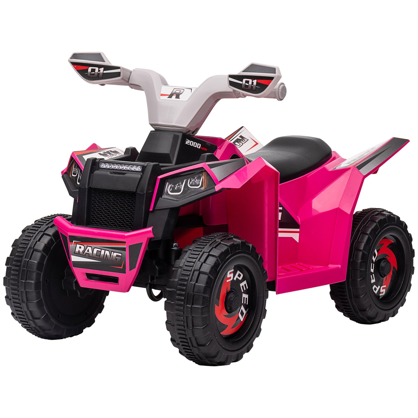 6V Quad Kids Electric Car with Wear-resistant Wheels, for Boys and Girls Aged 18-36 Months, Pink Electric Ride On Toys Multi Colour  at Gallery Canada