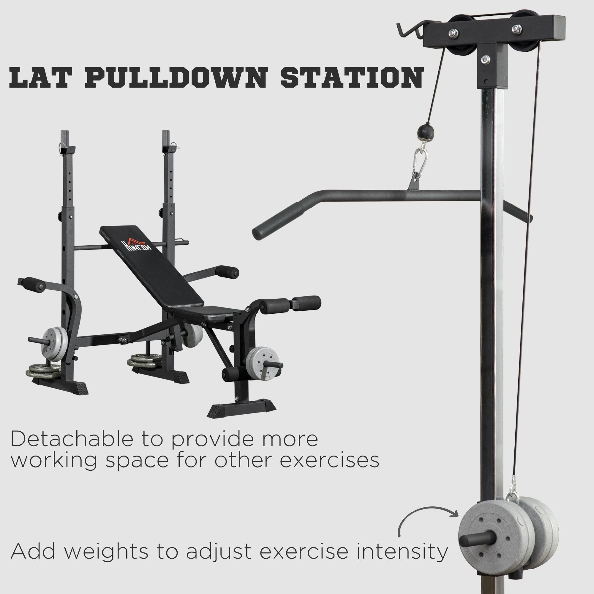 Adjustable Weight Bench with Pulley System for Home Gym Full Body Workout Weight Benches   at Gallery Canada