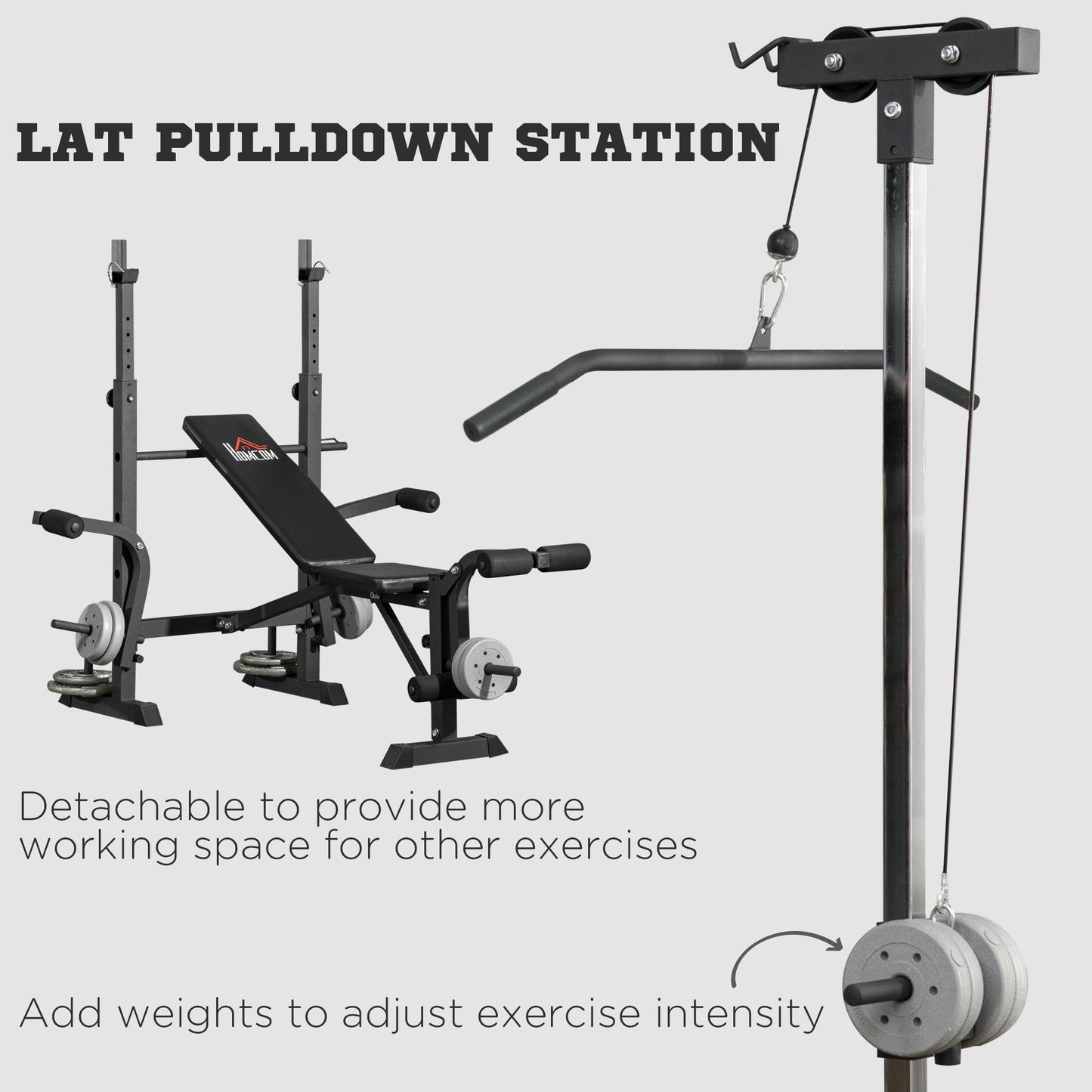 Adjustable Weight Bench with Pulley System for Home Gym Full Body Workout Weight Benches   at Gallery Canada