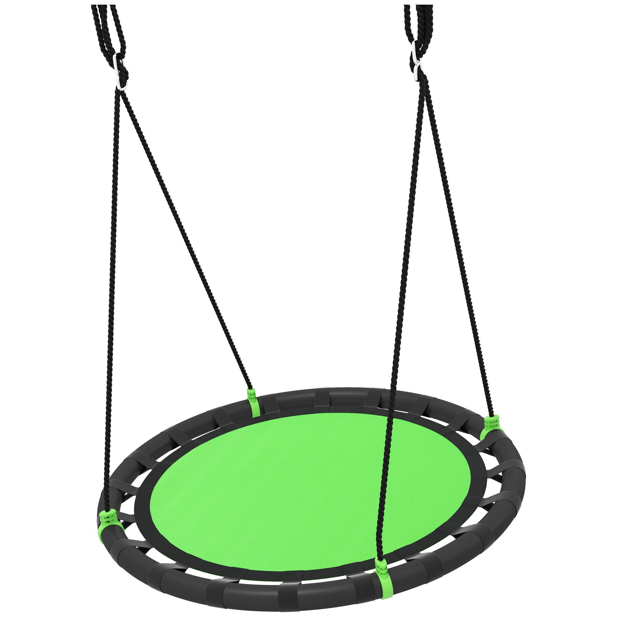 39 inch Saucer Tree Swing Set for Kids with Adjustable Hanging Ropes for Outdoor, Backyard, Green Gym Sets & Swings Green at Gallery Canada