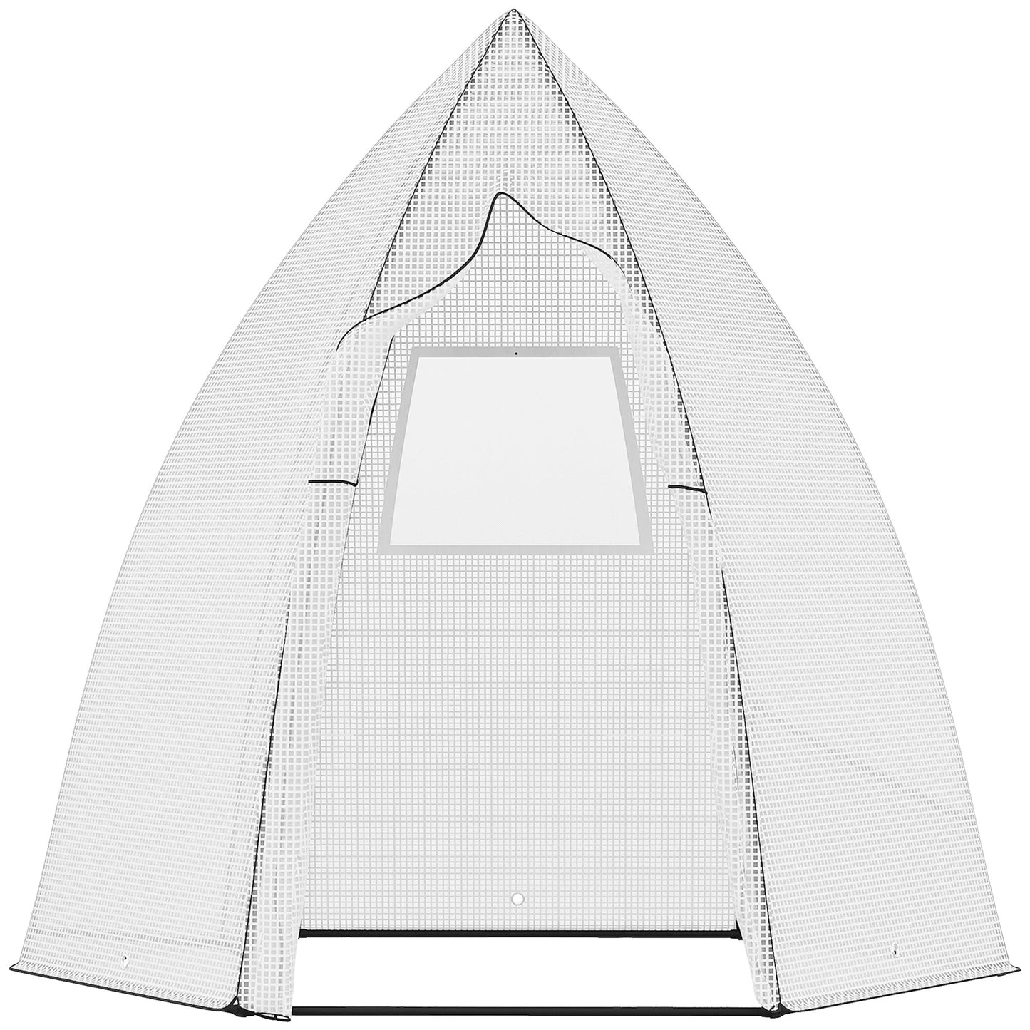 63" x 54" x 71" Greenhouse Portable Hot House for Plants with Zipper Door and Mesh Window for Outdoor, Garden, Patio, White Portable Greenhouses White  at Gallery Canada