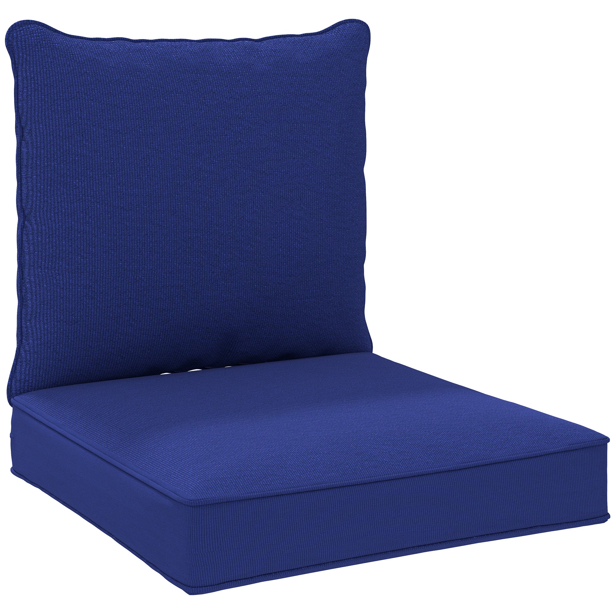 Patio Chair Cushions, Thick Deep Seat Outdoor Seat Cushion with Back Cushion, Dark Blue Patio Chair Cushions at Gallery Canada