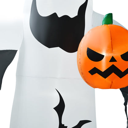 12ft Inflatable Halloween Ghost with Pumpkin in Hand, Outdoor Blow-Up Decoration, LED Garden Display Halloween Decorations   at Gallery Canada