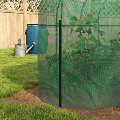 9.8' x 3.3' Plant Protector Tent, Crop Cage with Zipped Door and Ground Stakes, for Garden, Yard, Lawn Walk In Greenhouses   at Gallery Canada