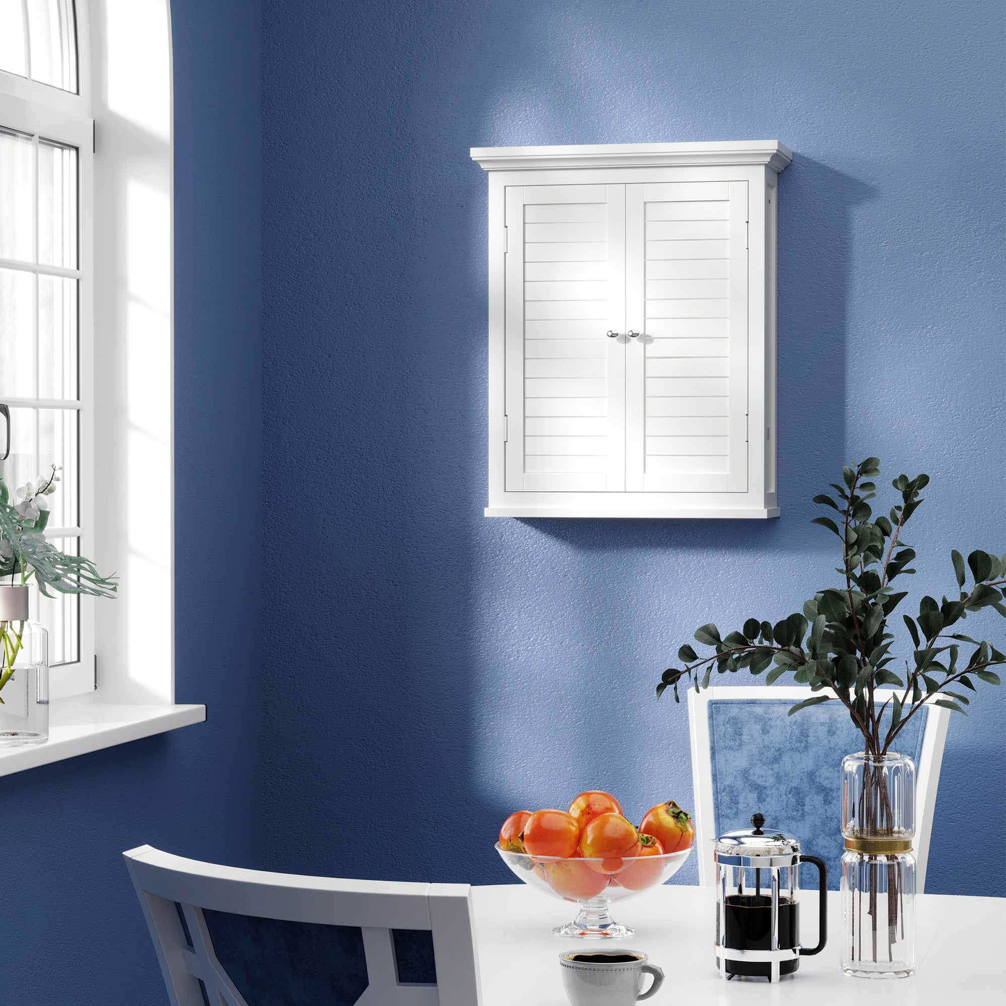 Over Toilet Storage Cabinet, Bathroom Wall Cabinet with Adjustable Shelf for Living Room and Entryway, White Wall Mounted Cabinets at Gallery Canada