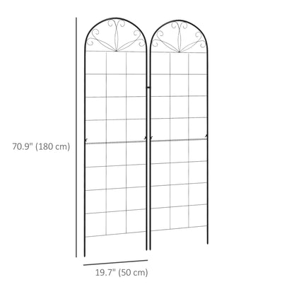 2 Pcs Garden Trellis for Climbing Plants, Outdoor Metal Trellis Plant Support Trellises for Patio, Lawn, Backyard Plant Stands at Gallery Canada