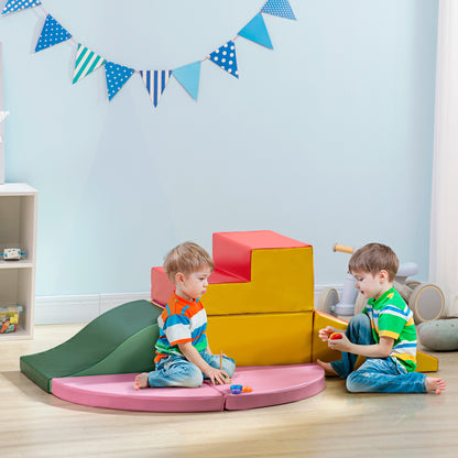 6-Piece Soft Play for 12-36 Months Toddlers to Climb, Crawl, Slide, Multicoloured Toy Playsets   at Gallery Canada