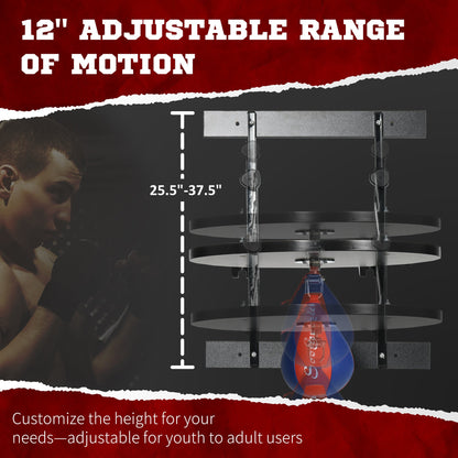 Adjustable Speed Bag Platform, Wall Mounted Speed Bag Boxing, 360° Swivel Training Equipment for Home, Gym More-Strength Training Equipment   at Gallery Canada