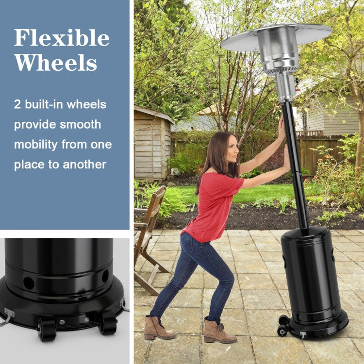 50000 BTU Stainless Steel Propane Patio Heater with Trip over Protection, Black Patio Heaters at Gallery Canada