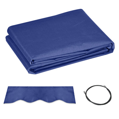 11' x 10' Outdoor Sunshade Canopy Awning Cover, Retractable Awning Fabric Replacement, UV Protection, Navy Blue Awning Fabric Replacement at Gallery Canada