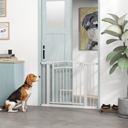 30" Extra Tall Dog Gate w/ Cat Door, 2 Extension Kits, for Doorways, Hallways, Stairways, 30"-41" Width Houses, Kennels & Pens at Gallery Canada