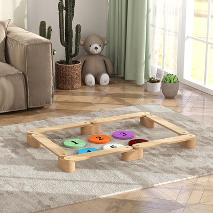 6 PC Wooden Balance Beam for Kids, for Coordination, for Indoor Outdoor Baby Gym & Playmats   at Gallery Canada