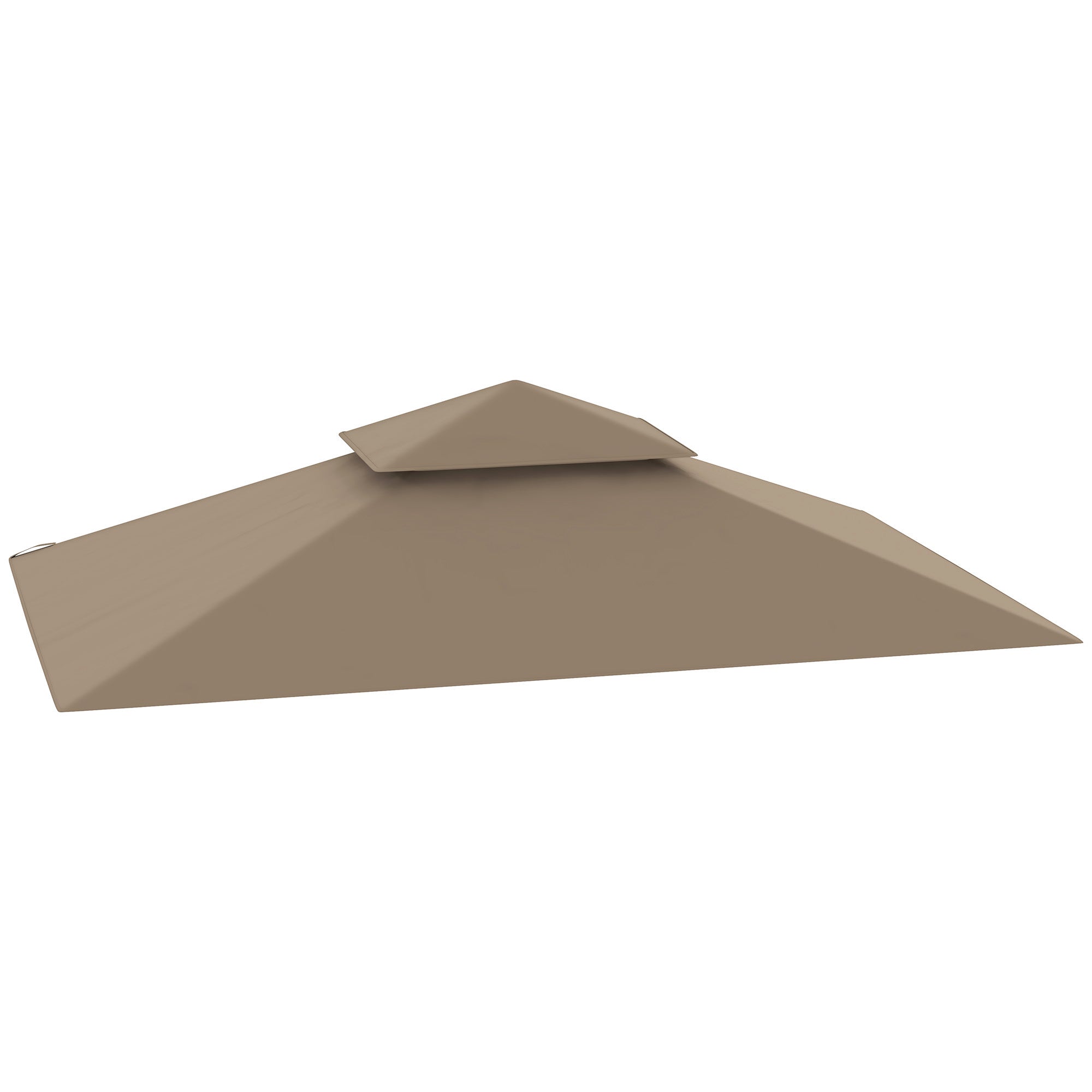 BBQ Gazebo Canopy Replacement Roof, 5' x 8' Grill Gazebo Roof with UPF50+ Double Tiered Top Cover, Khaki Gazebo Canopy Replacement at Gallery Canada
