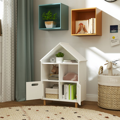 3 Tier Kids Bookshelf with Two Drawers, for Bedroom, Kids Room, White Small Bookshelves   at Gallery Canada