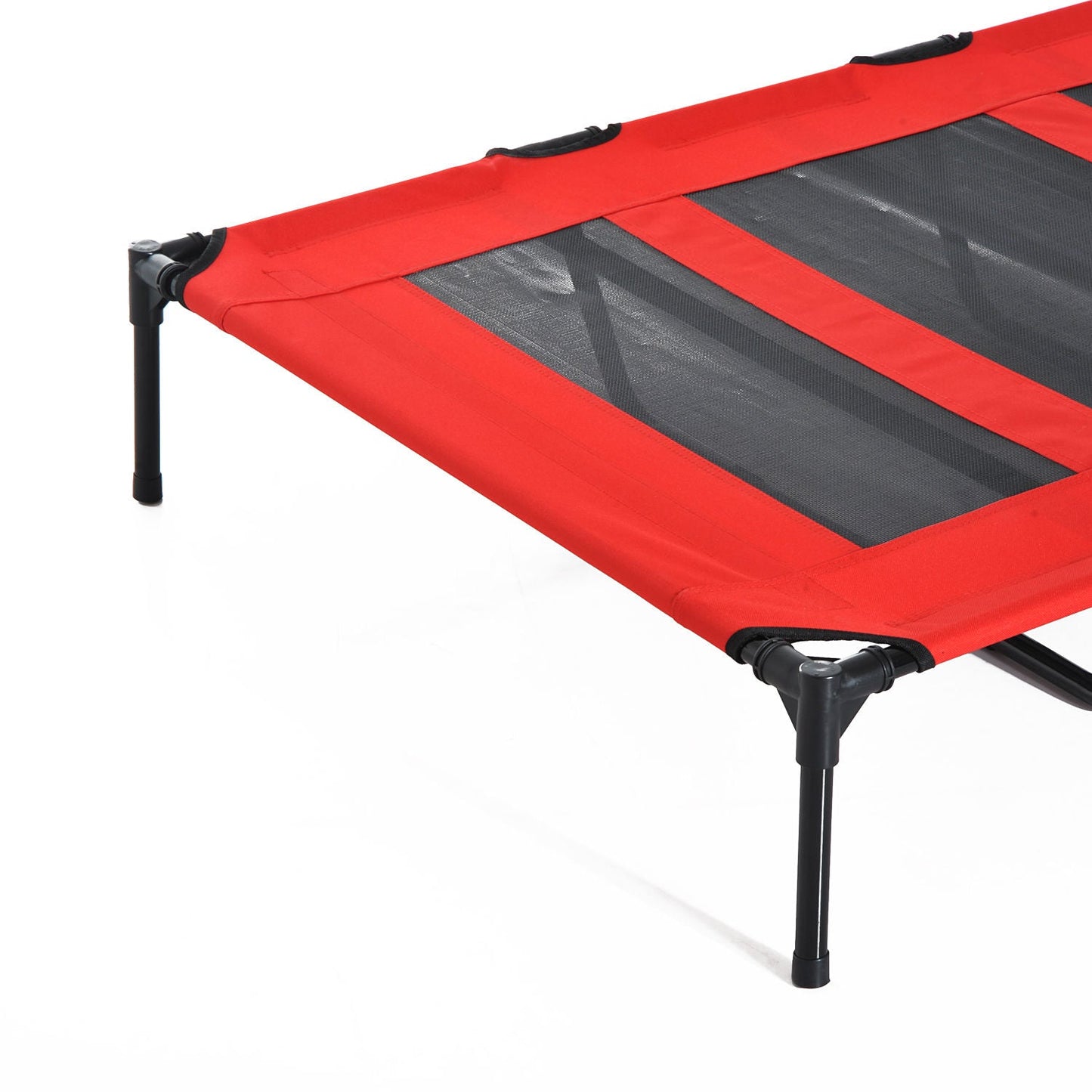 Elevated Dog Bed, Foldable Raised Dog Cot for XL Sized Dogs, Indoor &; Outdoor, 48" x 36" x 9", Red Elevated Dog Beds   at Gallery Canada