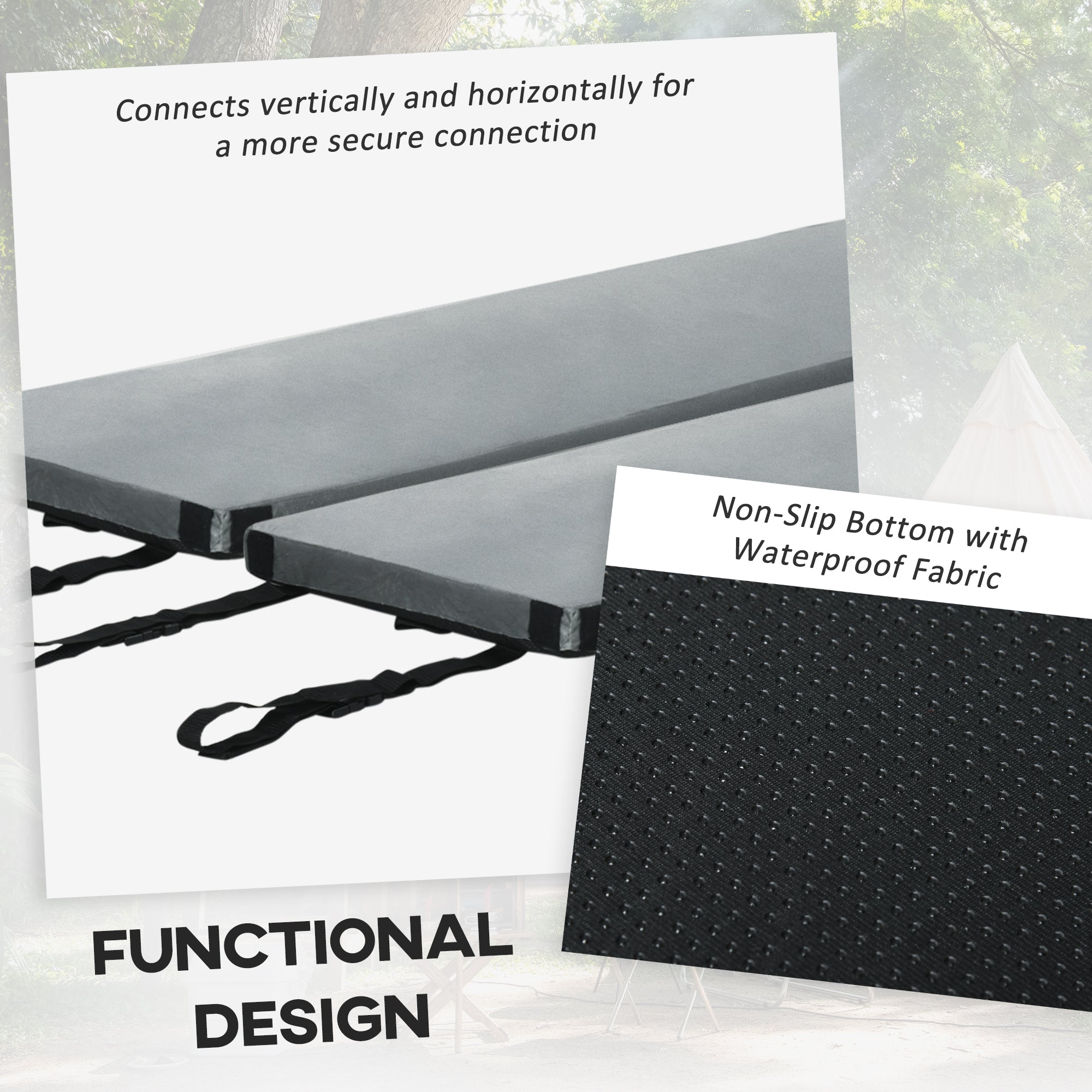 Camping Mat, Sleeping Mat, Memory Foam Sleeping Pad, 2.8'' Thick Portable Roll Up Camping Mattress Sleeping Pad &; Floor Mattress, Cot Mat Pad with Travel Bag, Grey Camping Cots at Gallery Canada